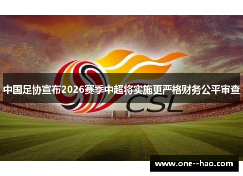 中国足协宣布2026赛季中超将实施更严格财务公平审查 中国足协宣布2026赛季中超将实施更严格财务公平审查